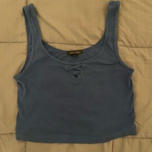 Blue crop top
